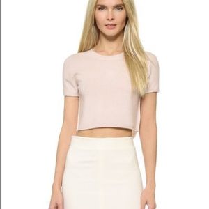 Theperfext crop top cashmere sweater